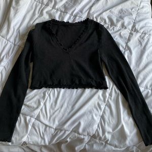 Handmade!! Long sleeve cropped blouse